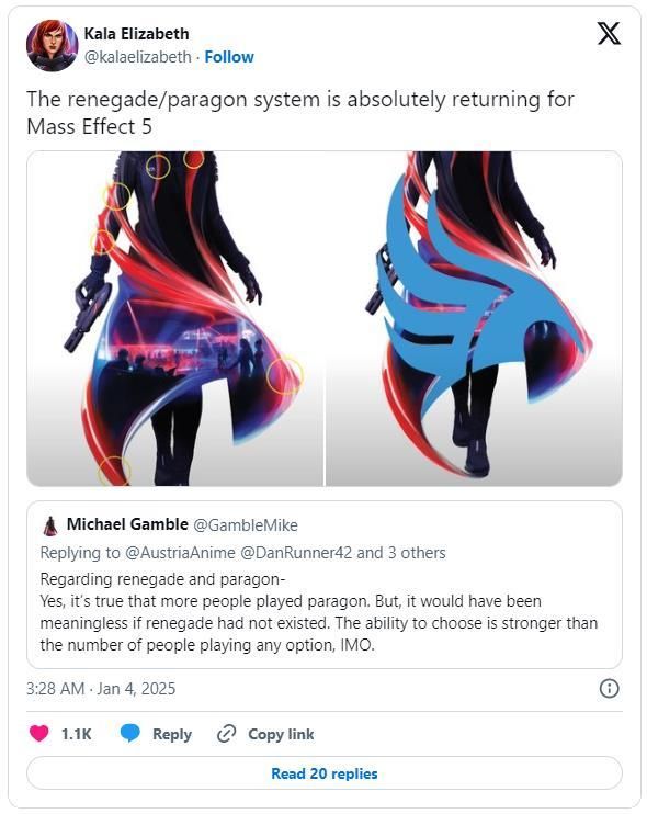 粉丝猜测道德系统将回归《质量效应》新作