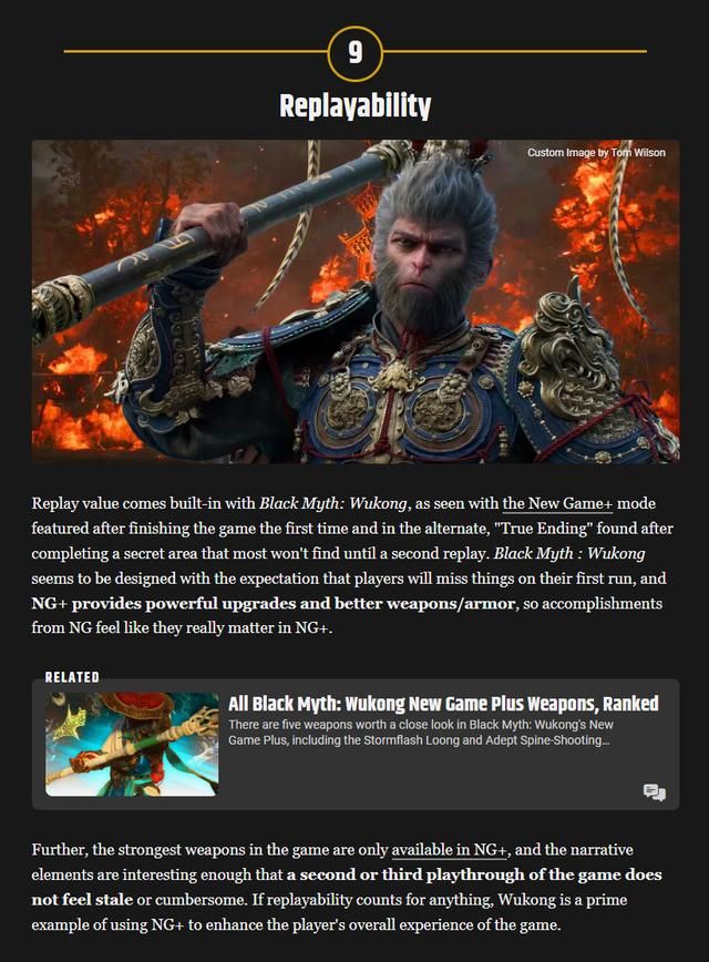 自有大儒为你辩经!外媒总结《黑神话》应获年度游戏十大理由