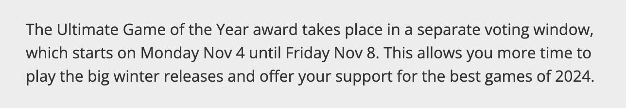 金摇杆奖回应提名争议 年度游戏名单11月4日公布