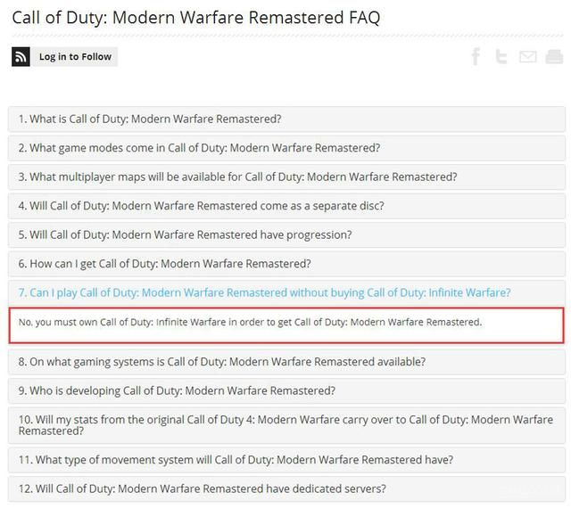 Activision:《现代战争复刻版》不会单独销售