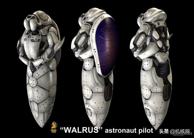 原创3D科幻角色设计:“海象”舱外宇航服