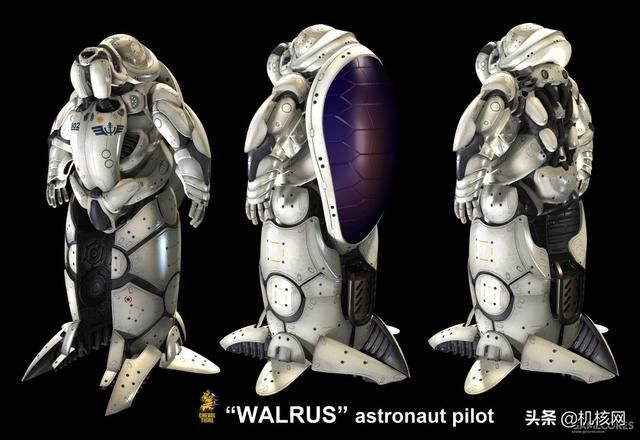 原创3D科幻角色设计:“海象”舱外宇航服