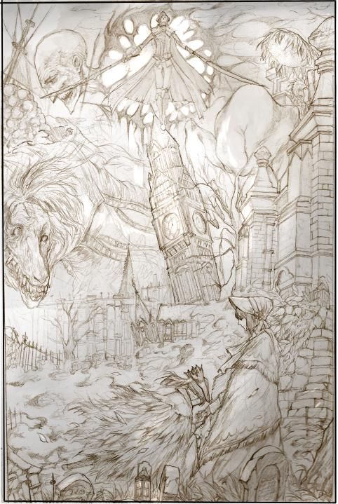 玩了这么久黑魂血源，把画的一些图也发在这吧