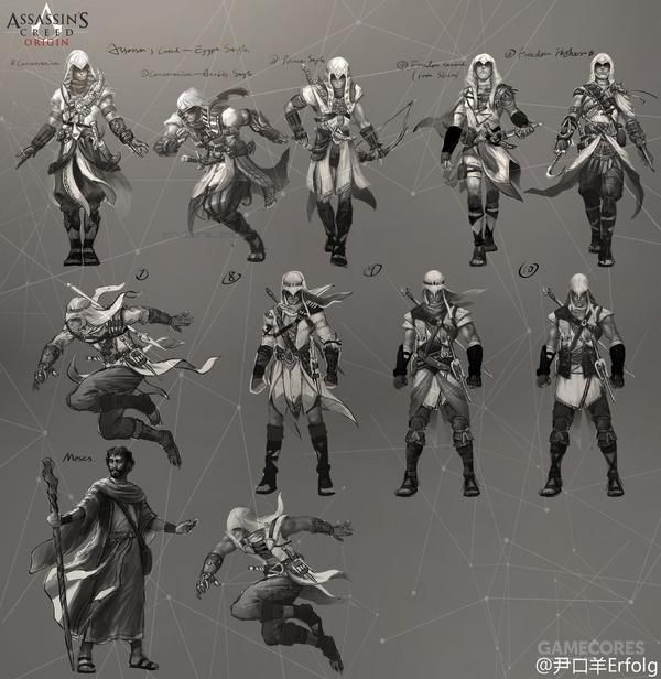 疑似刺客信条埃及篇的设定图