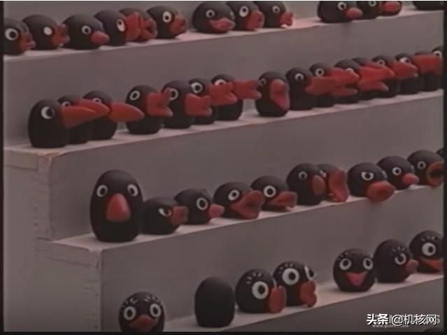 黏土小企鹅的顽皮鹅生