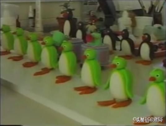 黏土小企鹅的顽皮鹅生