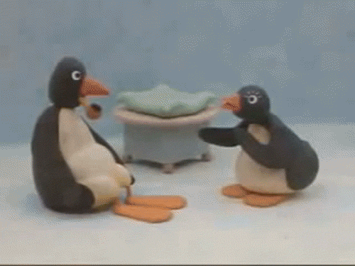 黏土小企鹅的顽皮鹅生